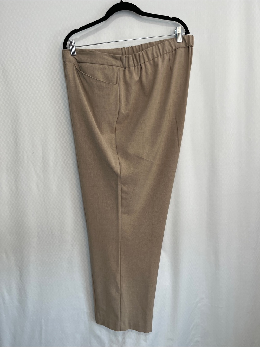 Catherines Beige Elastic Waist pants Women’s 28W 3X Tan Beige - Picture 2 of 10
